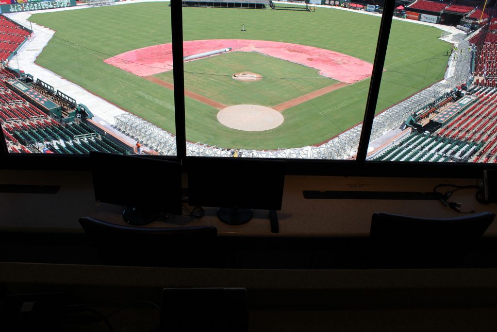 Mike Shannon Radio Broadcast Booth at Busch Stadium.