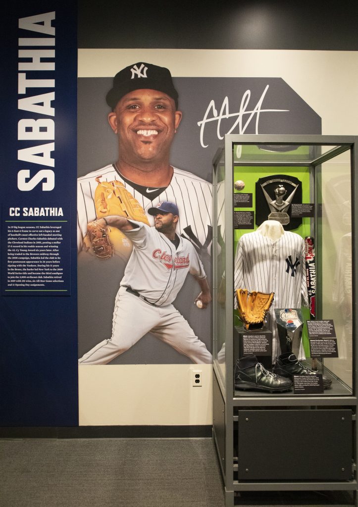 CC Sabathia (2025 Inductees Exhibit) exhibit at the National Baseball Hall of Fame and Museum.
