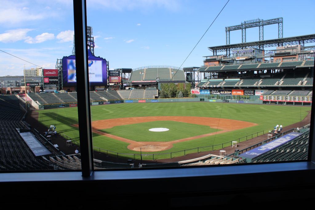 View of Coors Field from the press box.