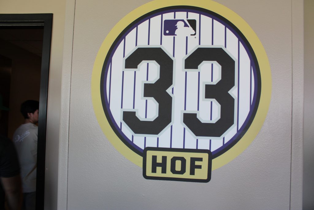 33 in honor of Larry Walker.