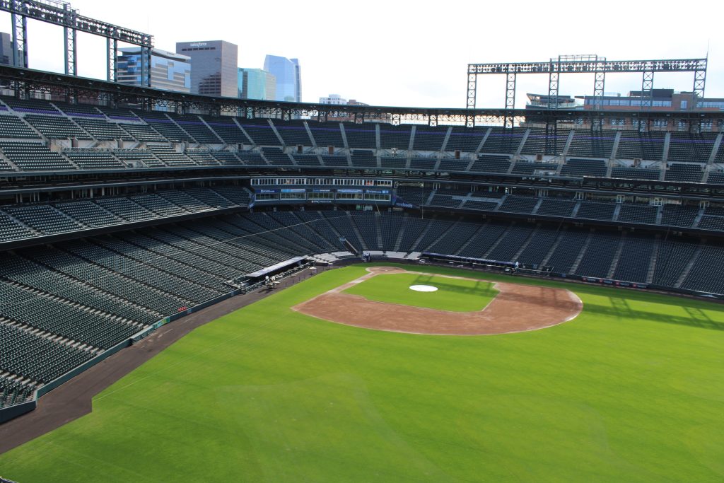 A view of Coors Field from The Rooftop.